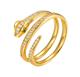 ANILLO PLATA DORADA SERPIENTE CIRCONITAS