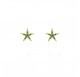 PENDIENTES PLATA DORADA ESTRELLA CIRCONITAS VERDES
