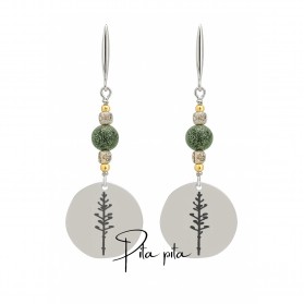 Pendientes colección Pita Pita plata y turquesa africana